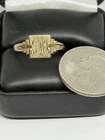 Antique Art Deco Rolled Gold Unisex Square Signet Initials GMJ Ring Size 7 3/4