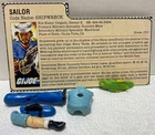 GI Joe Shipwreck 1985 V1 File Card, Body Parts, and Broken foot Parrot