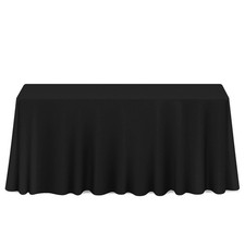 20 Pack 90" x 132" Rectangular Polyester Fabric Tablecloths for Wedding - Black