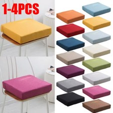 4X Rattan Seat Pad Chair Cushion WATERPROOF Garden Patio REMOVABLE COVER Thick