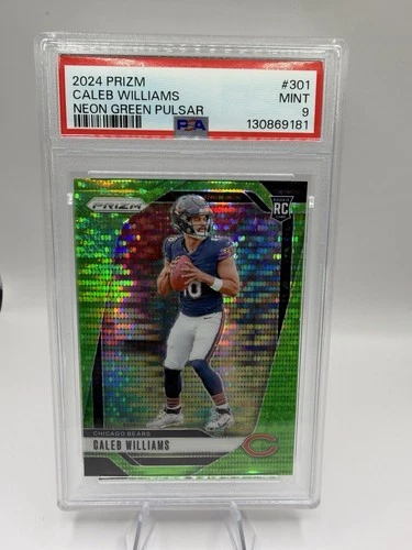 2024 Panini Prizm CALEB WILLIAMS Neon Green Pulsar RC! PSA 9