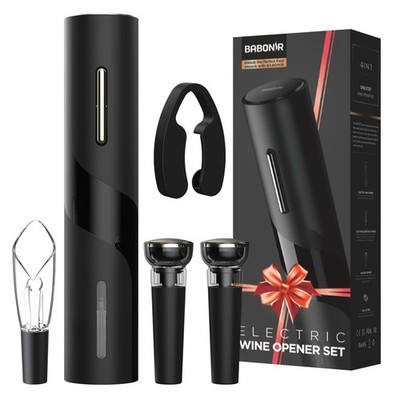 Electric Wine Opener Set - BABONIR Automatic Electronic Bottle Openers with Gree