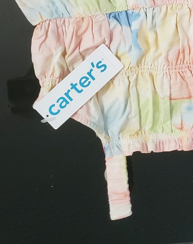Carters Toddler Girls Watercolor Print Cotton Dress w /Lining Size 24 Months - Picture 4 of 7