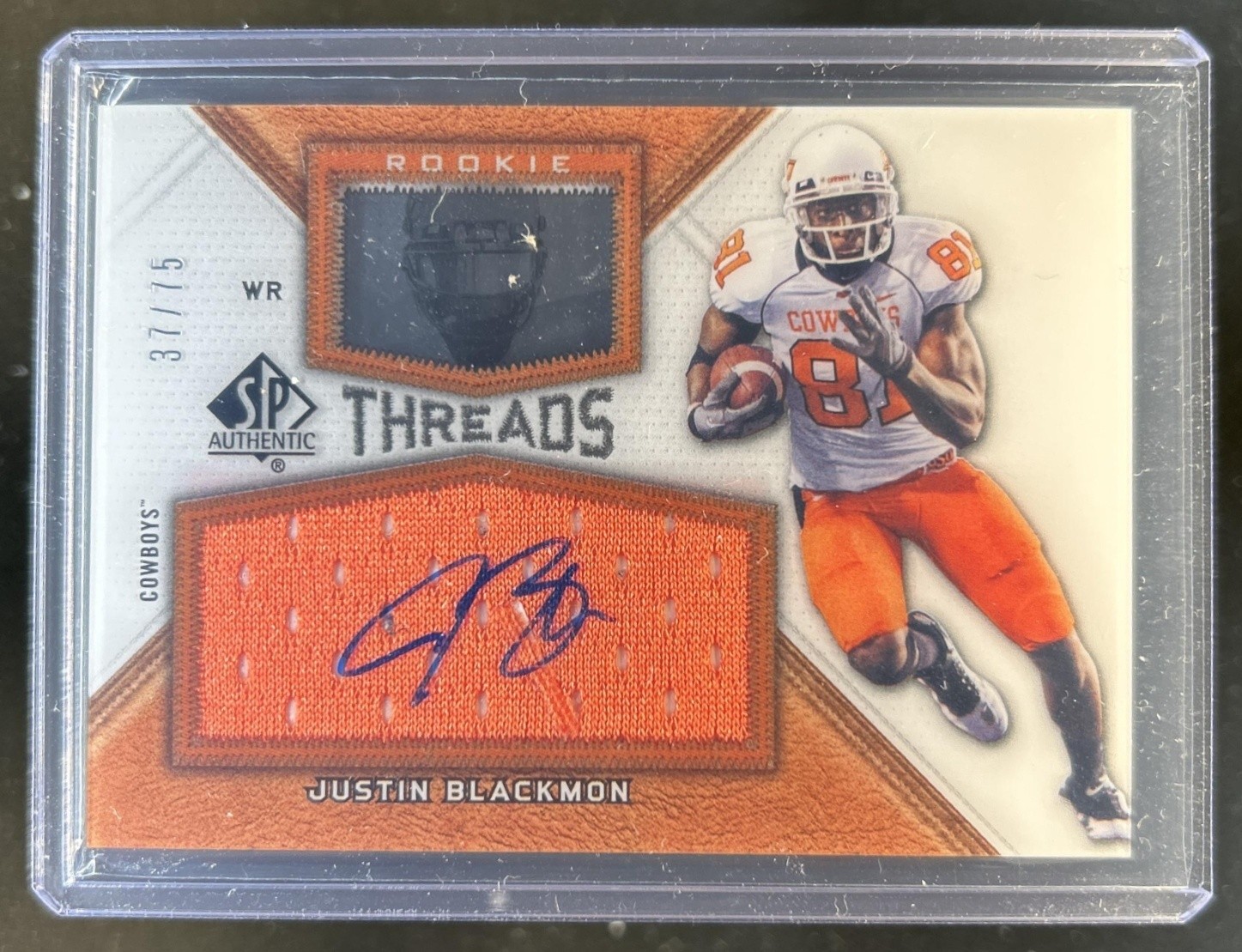 Justin Blackmon Topps Rookie Autograph Jumbo Patch #JB Base