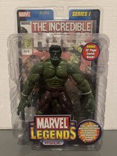 Marvel Legends Series 1 Hulk Action Figure 2002 ToyBiz with Comic Book