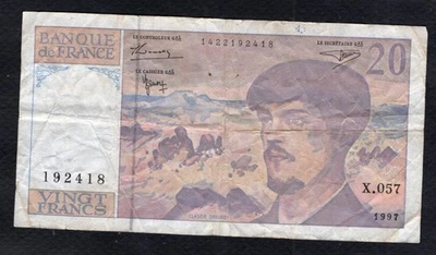 20 Francs Debussy 1997 Etat TB - Photo 1/2