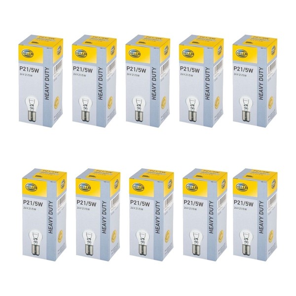 10 GlüHlampen Blinkleuchte 24 V 21/5 W P21/5W Hella FüR U.A. MB Arocs-image
