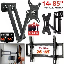 TV WALL BRACKET MOUNT SLIM FOR 14 32 42 50 55 70 80 85 IN FLAT 3D LCD LED PLASMA