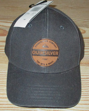 MENS QUIKSILVER CHARCOAL GRAY SNAPBACK ADJUSTABLE HAT CAP ONE SIZE