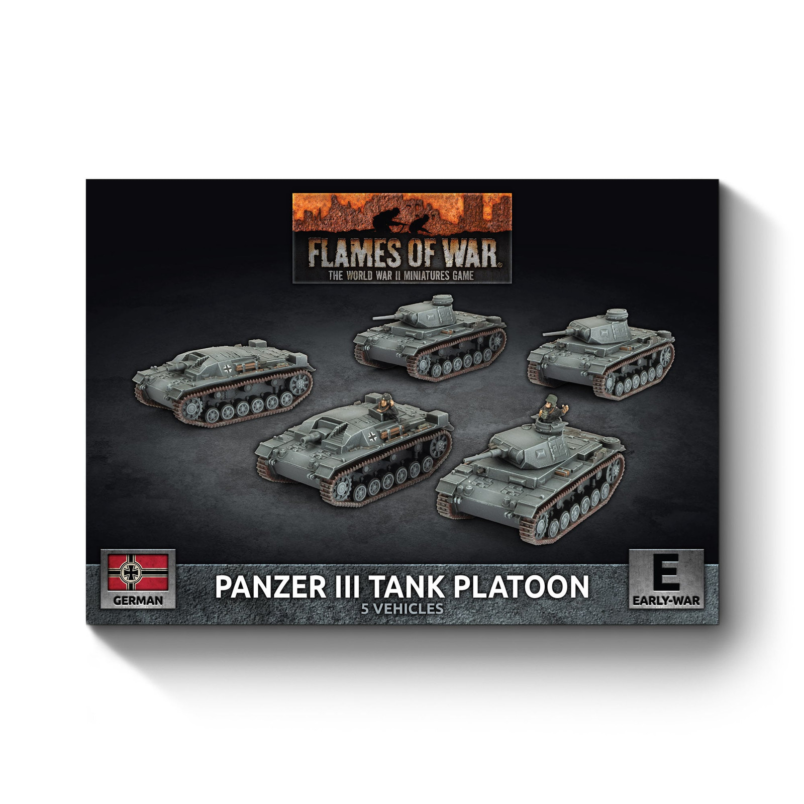 Flames of War German Panzer IIIStuG III A Platoon Late War x5 Tanks 10690₽