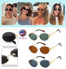 Retro Oval Sunglasses Women Trendy Classic Shades UV400 Protection Summer Gifts