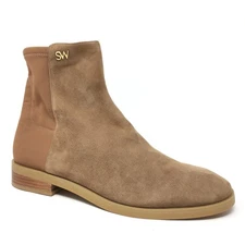 Stuart Weitzman Kye City Ankle Boots Booties Shoes Womens Size 9.5 Tan Suede