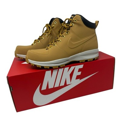 Nike Manoa Leather Boots Mens Size 8.5 Haystack Brown Tan Wheat 454350-700 NEW