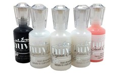 Nuvo Crystal Drops Favorites Set - White Blizzard Glitter Drops, Rosewater Je...