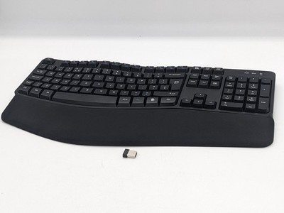 Amazon Basics HK8013 Ergonomische Tastatur Kabellos Handballenauflage Dongle HK8013UK LESEN