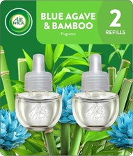 Air Wick Plug in Scented Oil Refill, 2 ct, Blue Agave and Bamboo, Air Freshener,