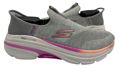 Skechers Women's Slip-Ins Max Cushion Arch Fit 2.0 Shoes Gray/Pink Size:7.5 91O