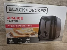 NEW Black  Decker 2- Slice Toaster 7 Toast Shade Setting. TR0002BD. Black Color