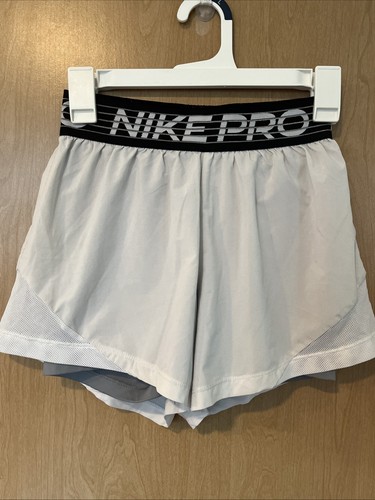 Nike Shorts Womens XSmall 2-in-1 Pro Dri-Fit Running Training Sportswear - Picture 1 of 6
