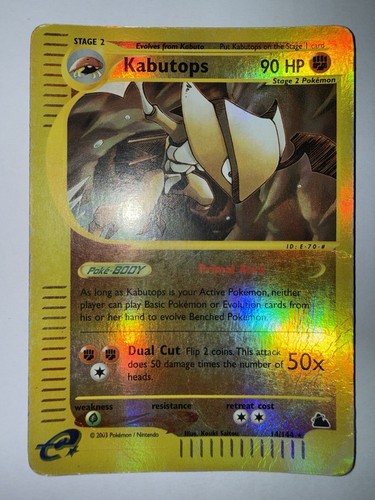 Kabutops 14/144 Reverse Holo Rare Pokemon TCG Skyridge Vintage Card WOTC NM 2002