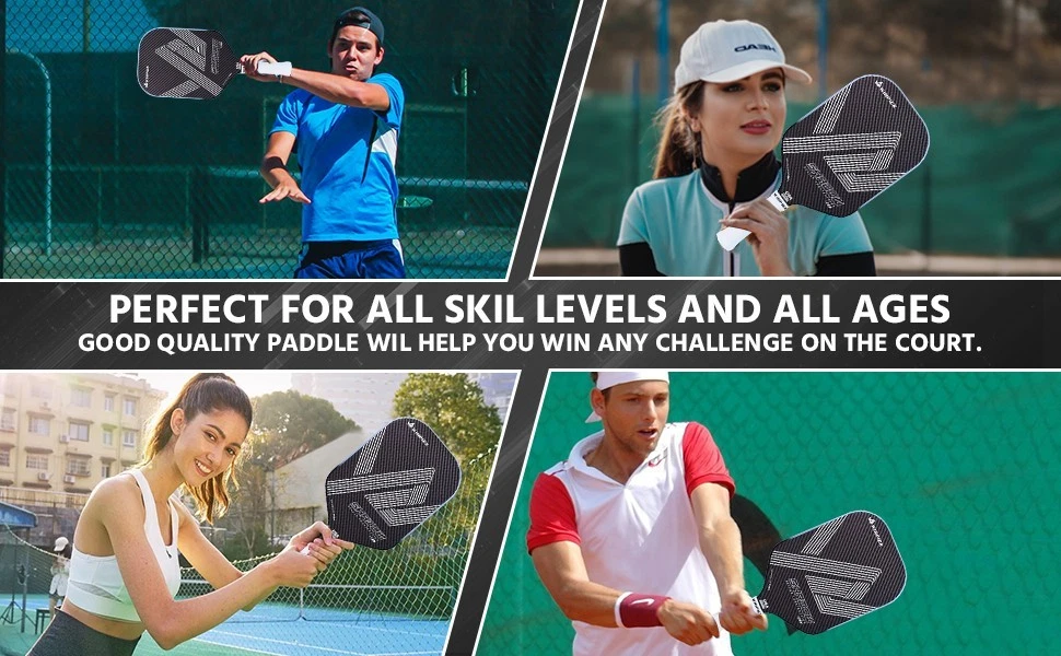 Kevlar Fiber Pickleball Paddle - Lightweight Control Spin Power Grip  