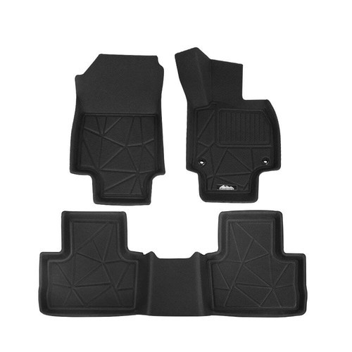 OMAC Auto-Fußmatten Kofferraumwanne Set für Toyota RAV4 2013-2019 Gummi Schwarz 5x (5 St), für Toyota RAV4 2013-2019 Toyota RAV4 2013-2019, Einfache Installation,Antirutsch,Leicht zu reinigen