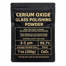 7oz (200g) 99% Cerium Oxide Glass Polishing Powder (3-5 Um) &ndash; Removes: Oil Films