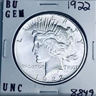 1922 P BU GEM PEACE SILVER DOLLAR UNC MS+++ U.S. MINT RARE COIN 8849