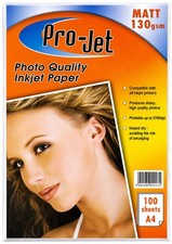 400 Sheets A4 130gsm Projet Inkjet Paper