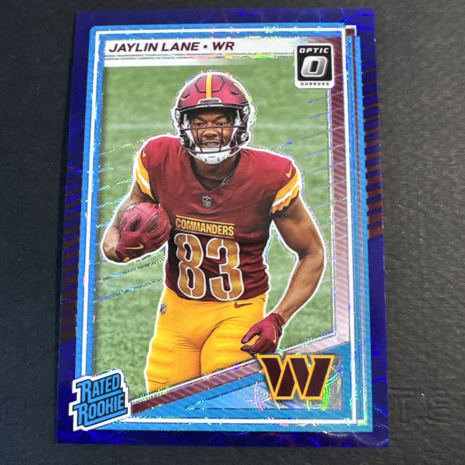 Panini 2025 Donruss Optic Jaylin Lane Rated Rookie #249 Blue Glitter Prizm