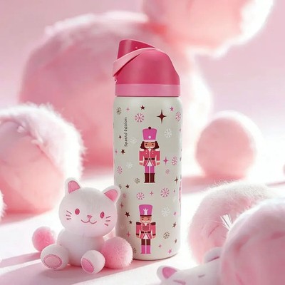 Owalaa Cute FreeSip 945ml Stainless Steel Water Bottle with Straw FREE SHIPPING