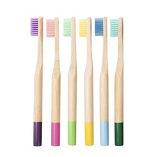 Bamboo Kids Toothbrush Design Children Daily Use 6Pcs