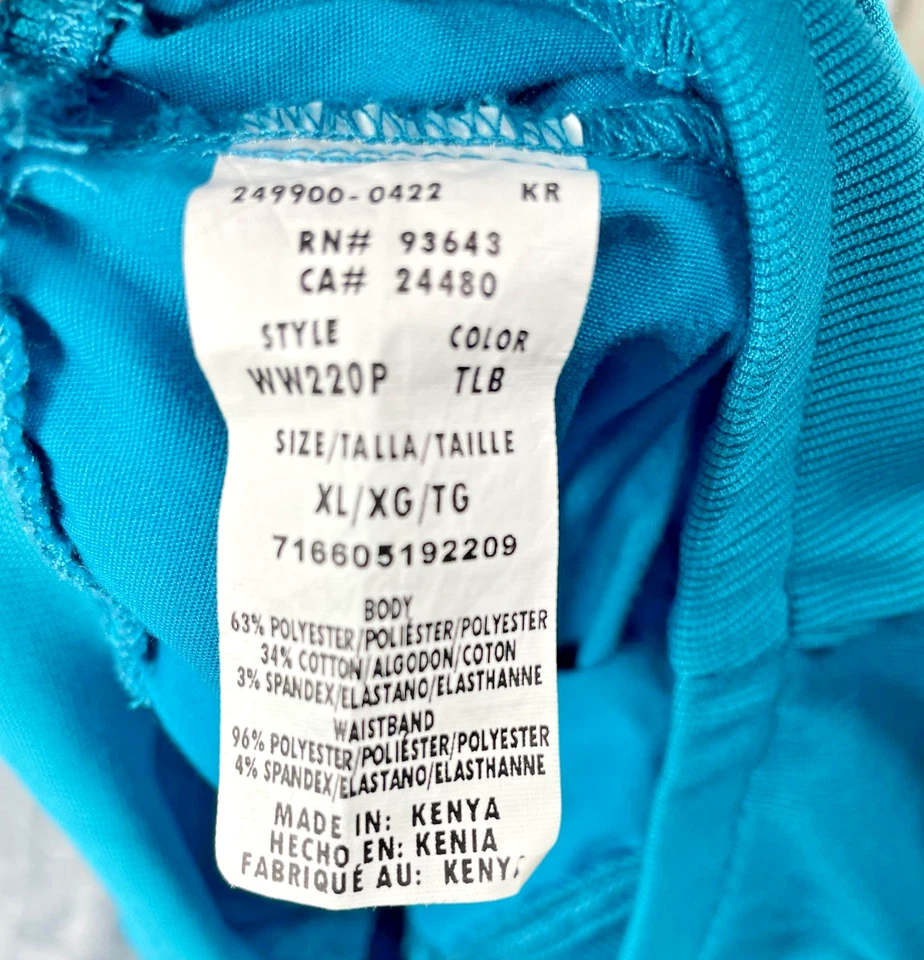 Pantalones Cherokee Workwear para mujer XL verde azulado exfoliante de maternidad pierna recta WW220P Foto 3 de 4