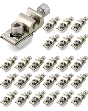 25Pcs Grounding Lugs for Solar Panel Mounting Rail Bracket Aluminum Clip