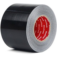 Black Heavy-Duty Duct Tape Wide Roll Industrial Strength 4 inches x 55 Yards,...