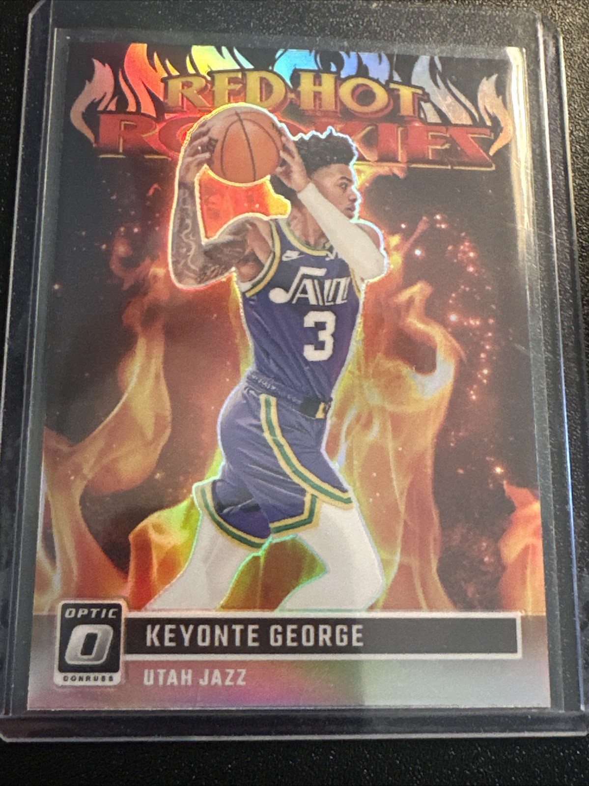 2023-24 Donruss Optic RED HOT ROOKIES Keyonte George PRIZM #4~JAZZ