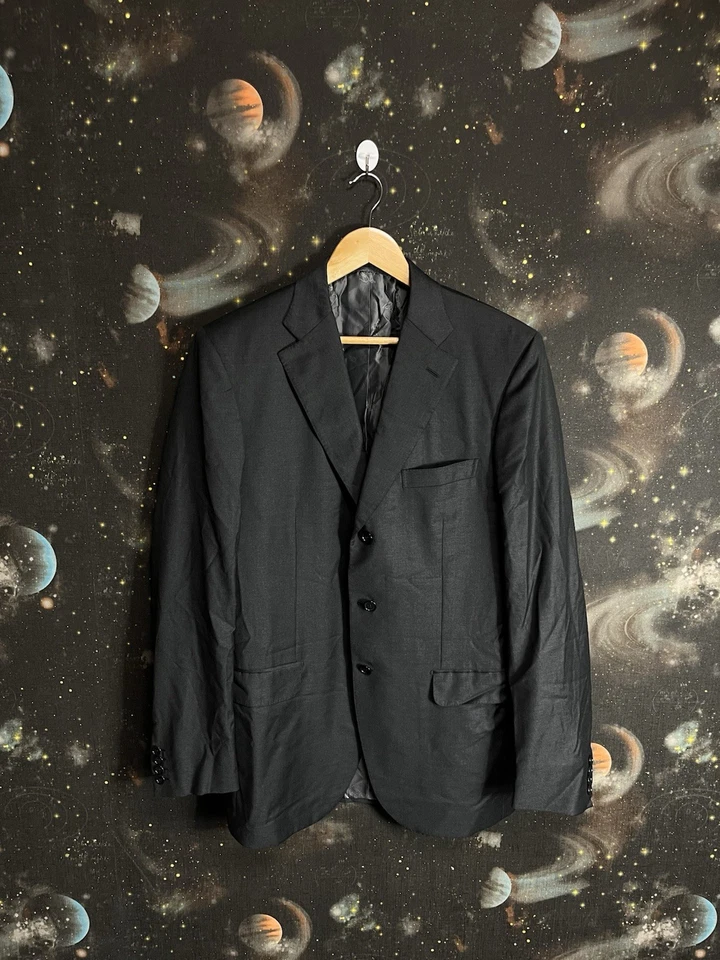 Chaqueta Blazer Brioni Chigi 100% Lana/Cupro Gris Oscuro Talla 50R 40UK Hombre’s De Colección Foto 2 de 4