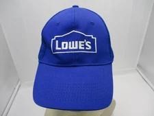 Lowe's Hat Cap Strap Back Blue Mesh Trucker Embroidered Promo Mens One Size