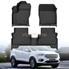 3D Floor Mats Liners For 2013-2019 Ford Escape 2013-2018 C-Max TPE All Weather