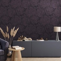 Eur 14,09/Qm / Tapete Hohenberger Notre Dame 65571 Aubergine Mandala Lila Metall