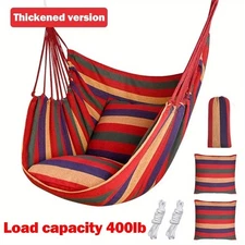 2 Person Double Camping Hammock Chair Bed Outdoor Hanging Swing Sleeping Garden