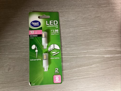 Great Value 2 LED Landscape/Cabinet Lighting T3 1.5w Non Dimmable G4 Base