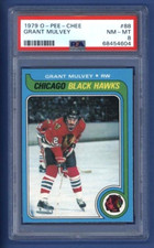 1979-80 OPC O-Pee-Chee #88 GRANT MULVEY PSA 8 NM-MT Chicago Blackhawks LOW POP