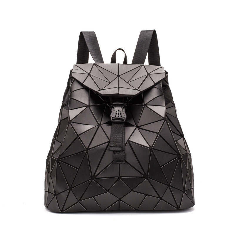New Luminous Geometric Backpack Holographic Reflective Student School Laptop Bag image 4