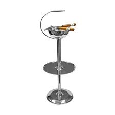 Stinky Cigar Silver Floor Standing Cigar Ashtray with Windproof Design, Stain...