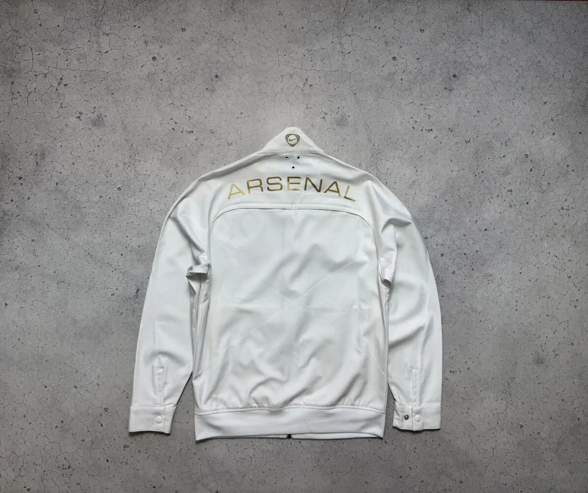 Nike FC Arsenal Vintage Full Zip Track Jacket White Big Logo