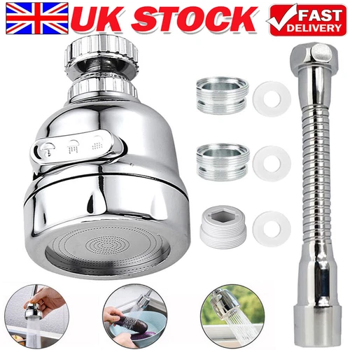 Kitchen Tap Aerator 360° Rotate Faucet Swivel End Diffuser Adapter Filter UK