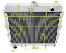 Jamn Champion 2 Row All Aluminum Radiator For 1970 - 1972 Dodge Dart Big Block