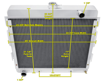 AAR 2 Row Radiator,16'' Fan,Shroud for 1970-1972 Plymouth Valiant Big Block