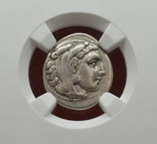 NGC CH F Kings of Macedon Alexander The Great Drachm 323-319 BC #KTM10598